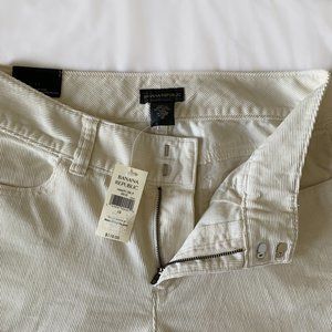 Banana Rebuplic White Corderoy Pants